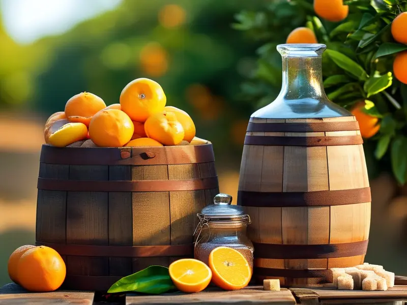 柑橘酿酒原料和工具准备