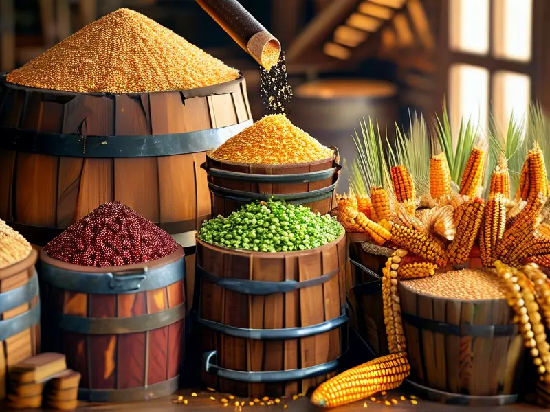 高粱玉米混合酿酒原料配比示意图