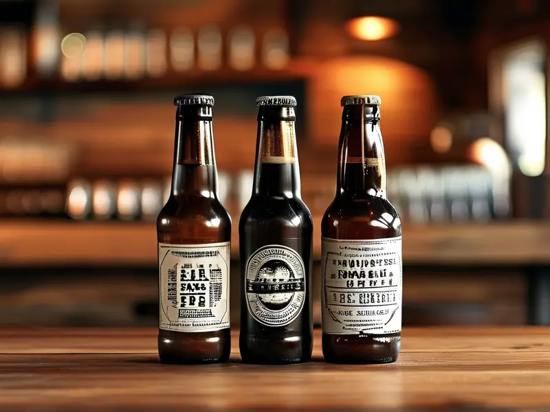 工业啤酒与酿造啤酒配料表成分对比示意图