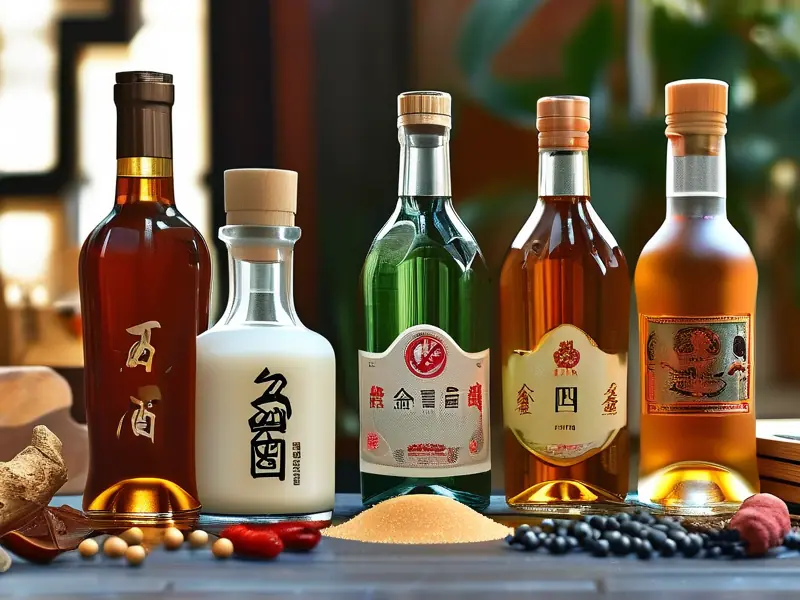 勾兑酒常见原料展示图