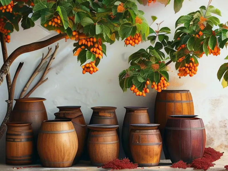 拐枣酒制作原料及工具展示