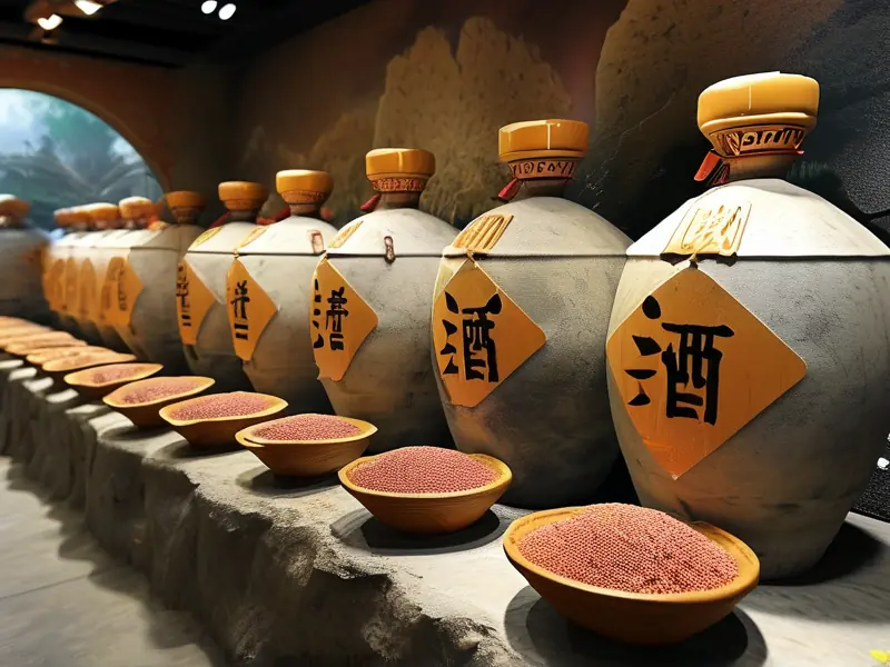 广西自酿白酒原料与发酵过程示意图