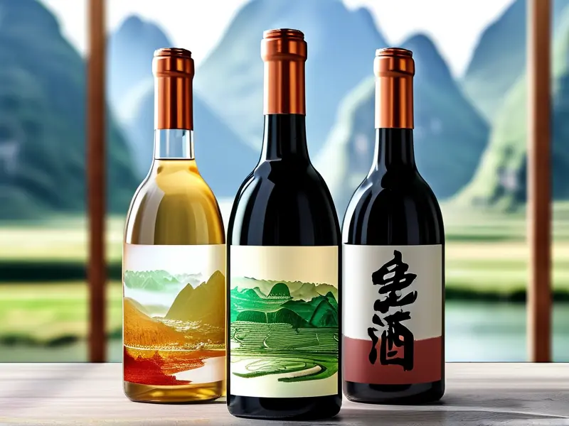 贵州纯酿酒瓶装展示