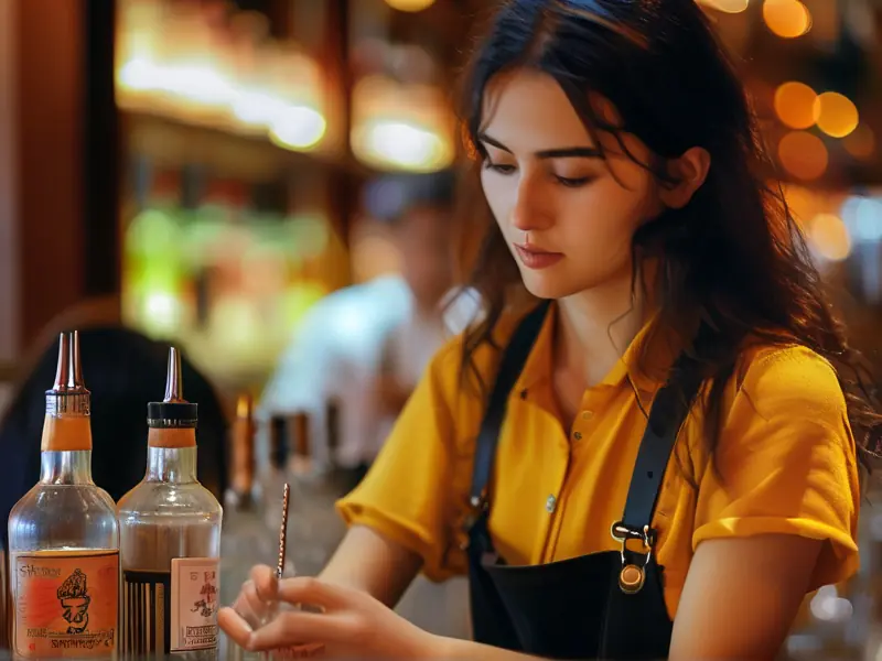 合肥调酒培训学校学员练习调酒