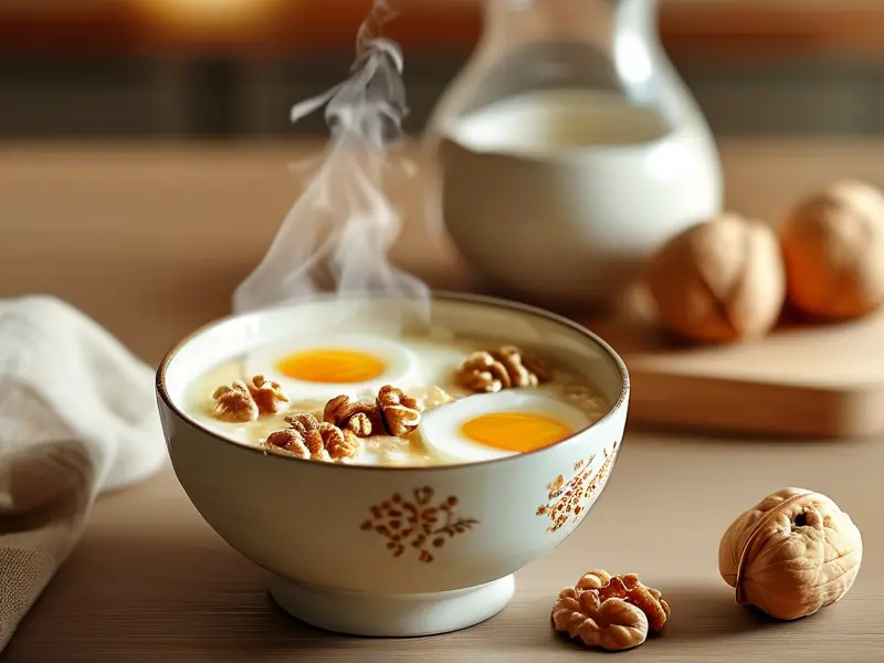 美味的核桃蛋酒制作成品图