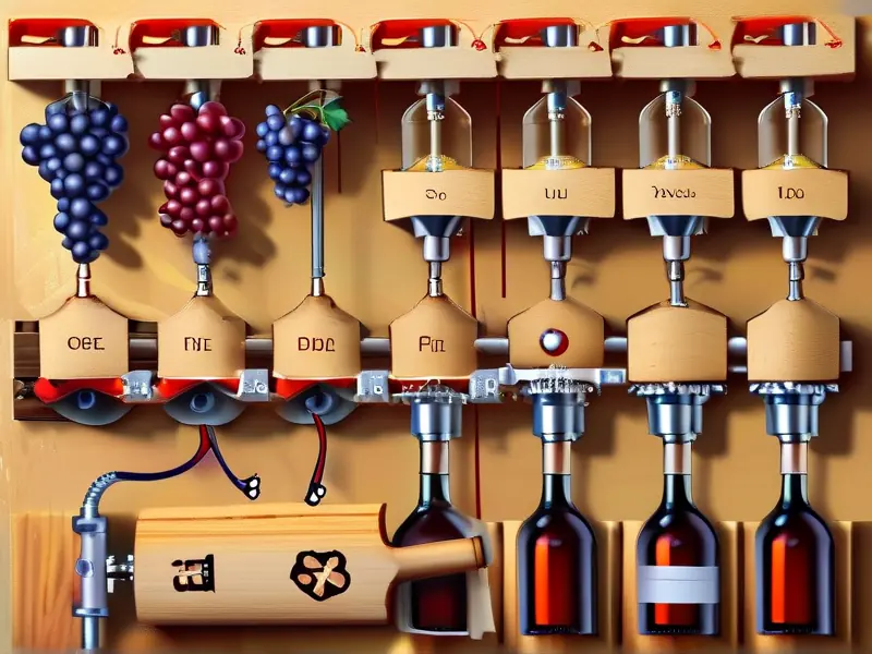 红酒制造工艺流程示意图