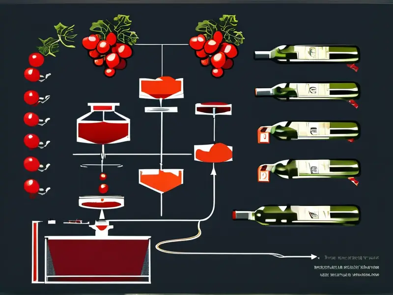 红酒酿造工艺流程示意图