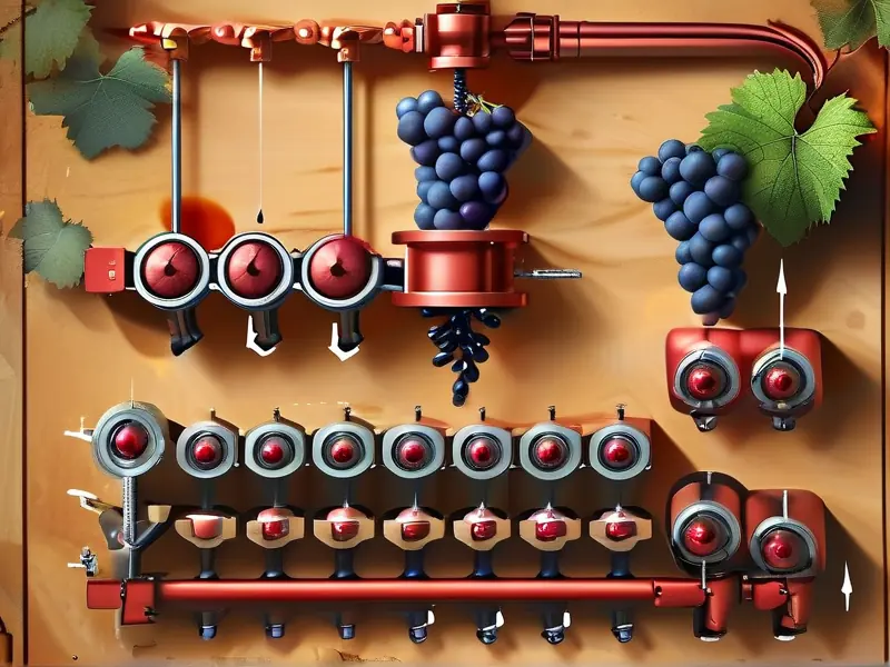 红酒酿造工艺流程示意图