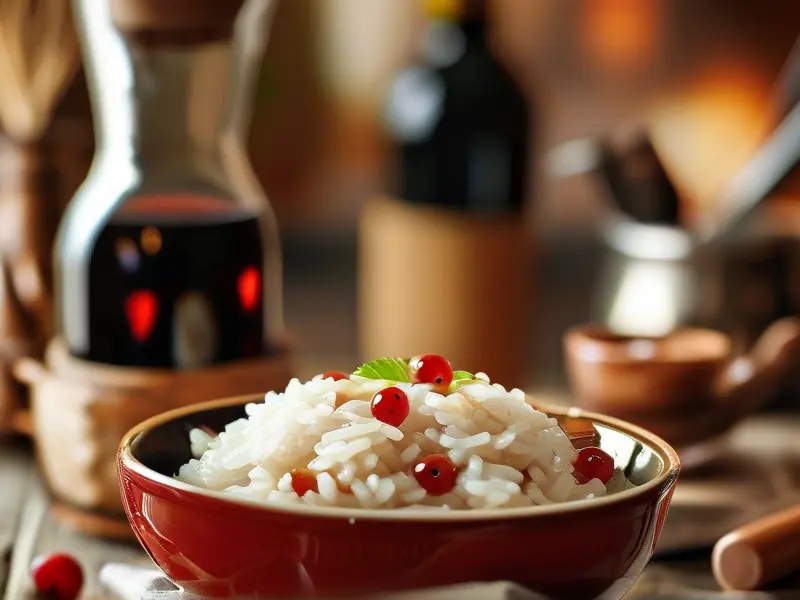 红酒煮米饭成品展示及制作原料