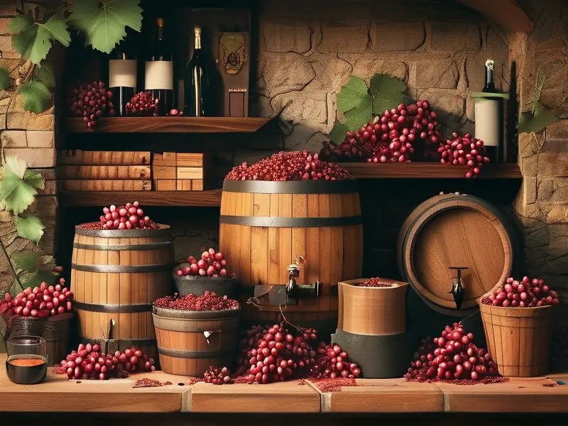 红酒曲酿酒制作过程示意图