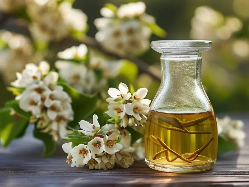 家庭自制槐花酒的材料与工具展示