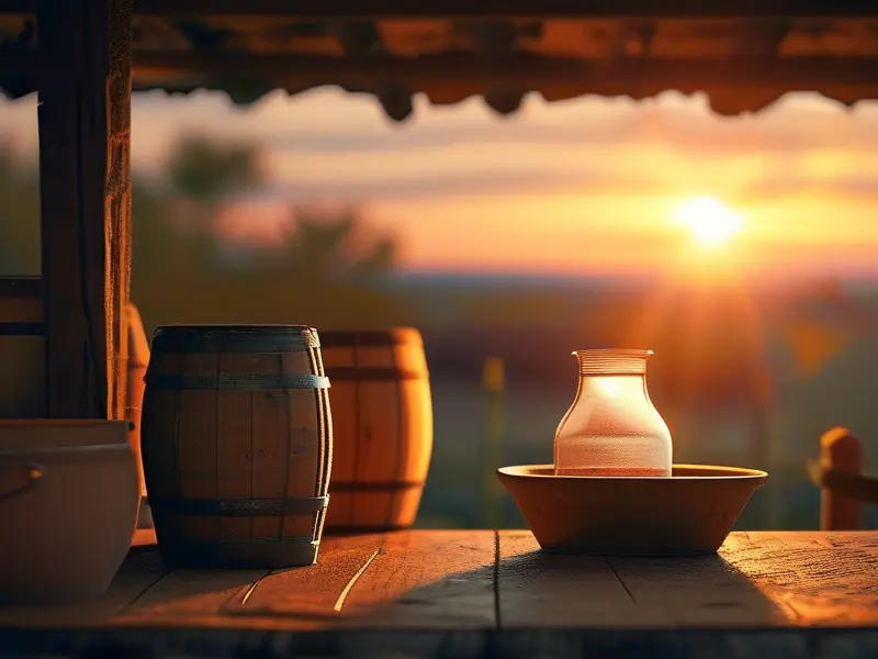 黄昏酿酒家庭自酿场景