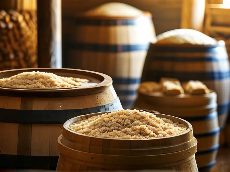 传统黄酒酿制过程实景展示