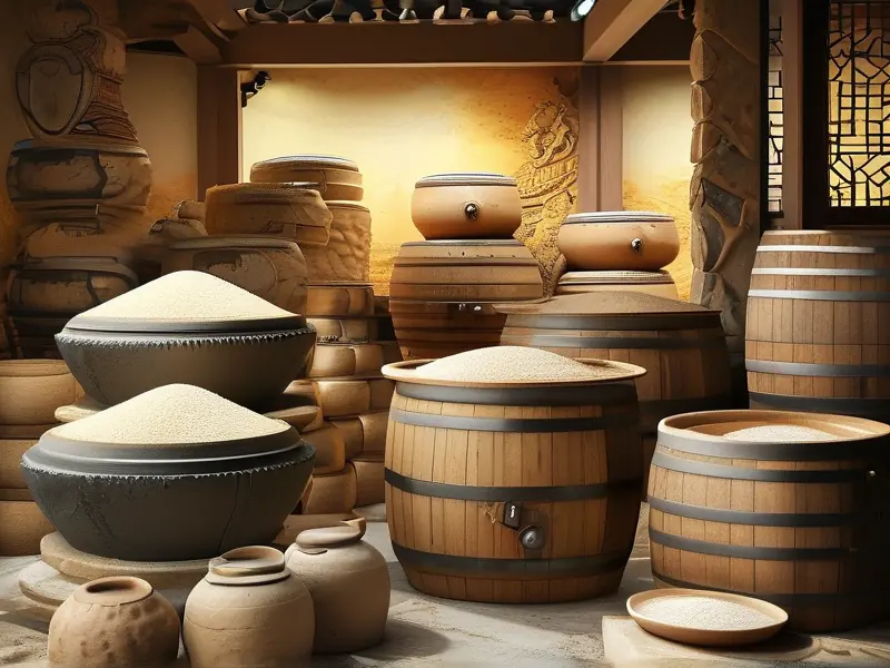 传统黄酒酿制工艺流程实拍图