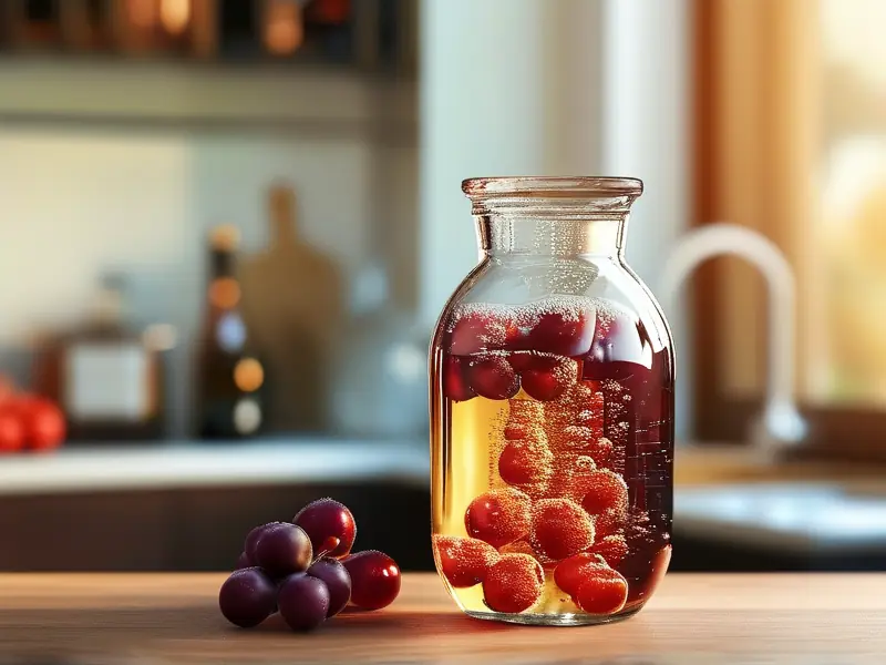 家庭自制葡萄酒发酵过程实拍图