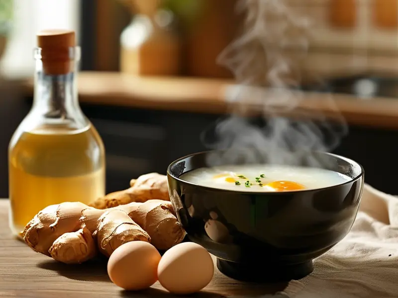 自制姜蛋酒成品展示