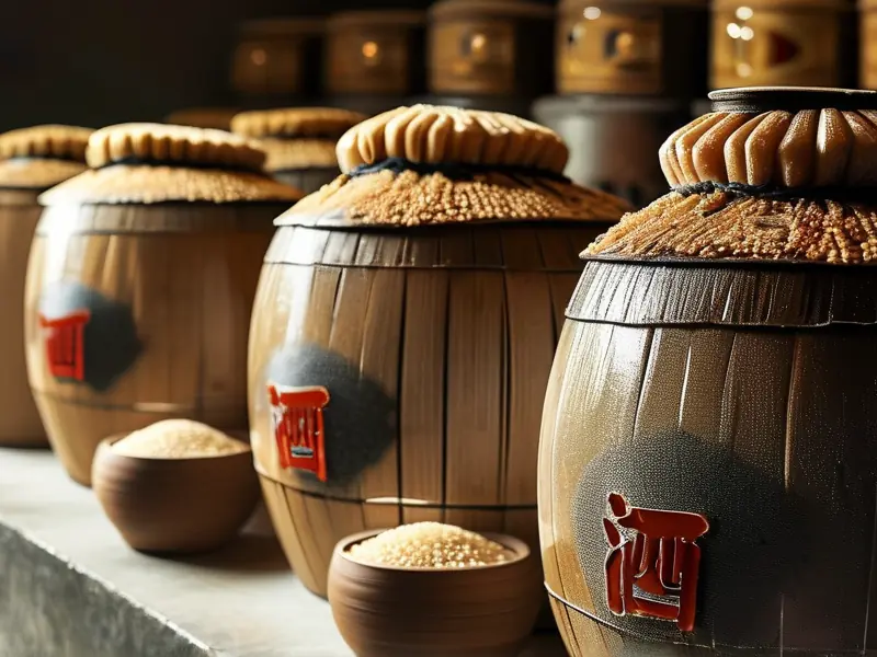 江米浮子酒传统酿造过程展示