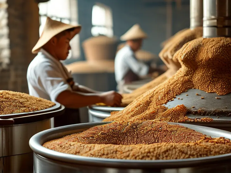 酱香酒传统纯粮酿造工艺现场展示