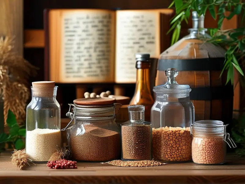 家庭酿酒原料与配方书展示