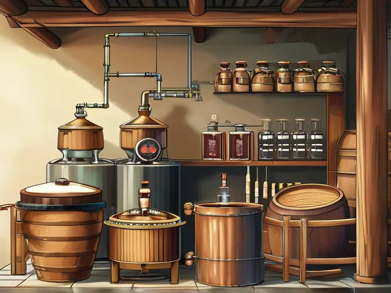 家庭自制白酒酿造步骤示意图