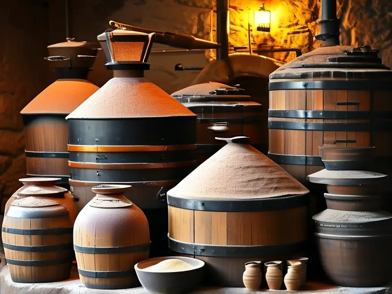 九重酒传统酿造工艺流程示意图