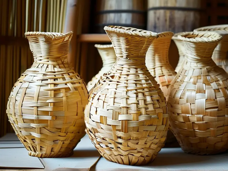 传统手工酒篓子制作过程展示