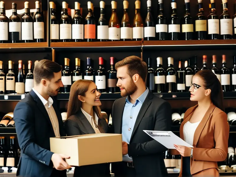 酒水销售团队讨论销售方案