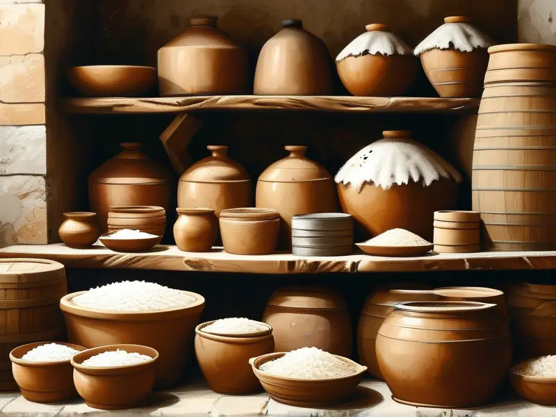 客家酿酒传统工艺原料与工具展示