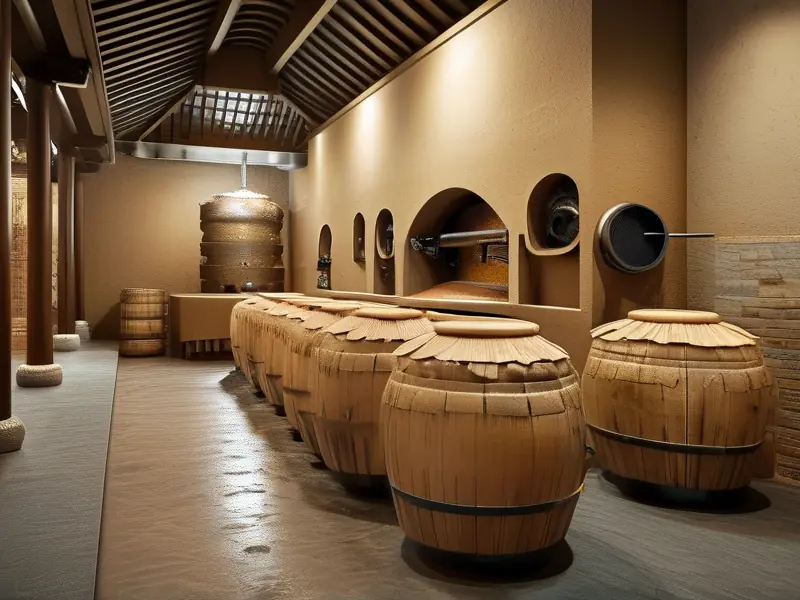 老四净烧酒传统酿造工艺流程示意图