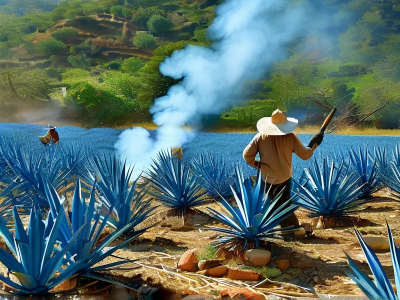 龙舌兰酒核心原料蓝色龙舌兰采收与加工过程实拍