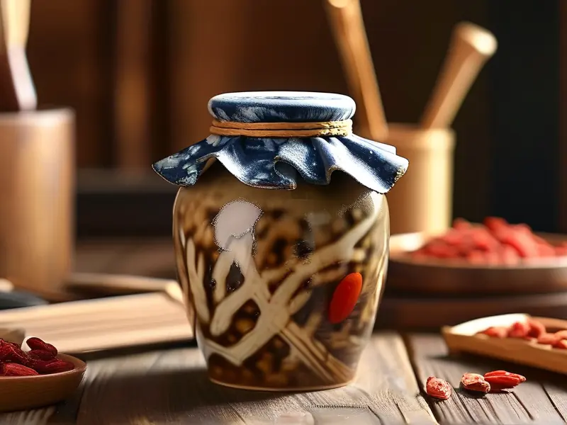 鹿筋药酒制作过程实拍图