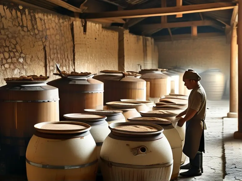 湄窖酒传统酿造工艺现场操作图