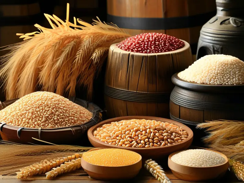 优质酿酒粮食原料展示