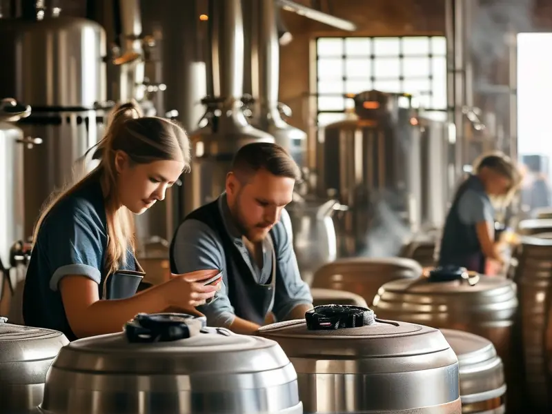 学员在南楼山酿酒技术网学习烧酒技术的实践场景