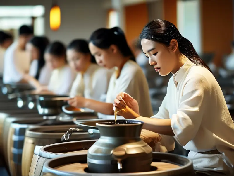 白酒酿造培训学校学员实践操作