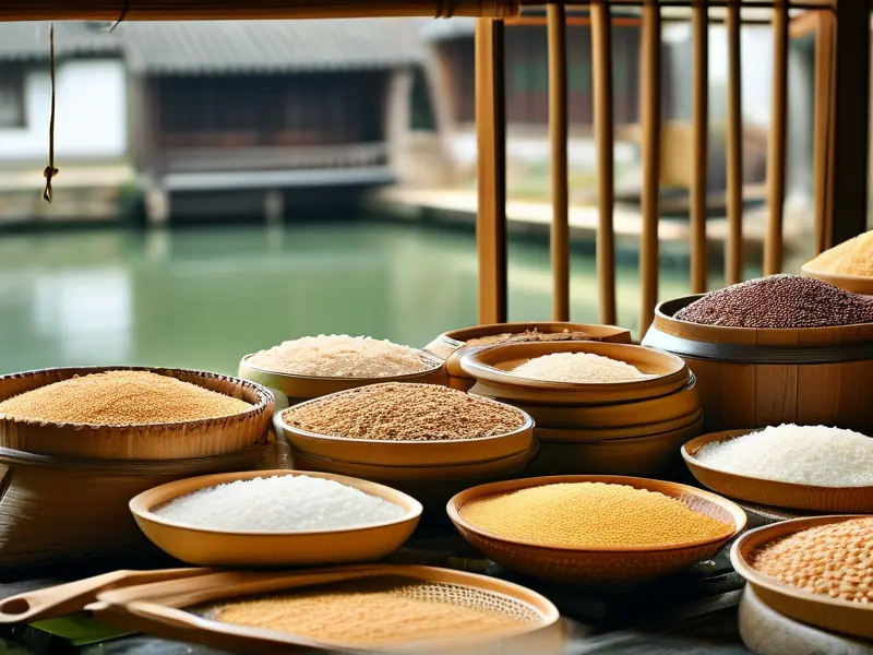 南方黄酒酿造原料实物展示