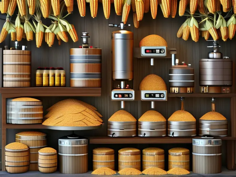 粘玉米酿酒过程展示