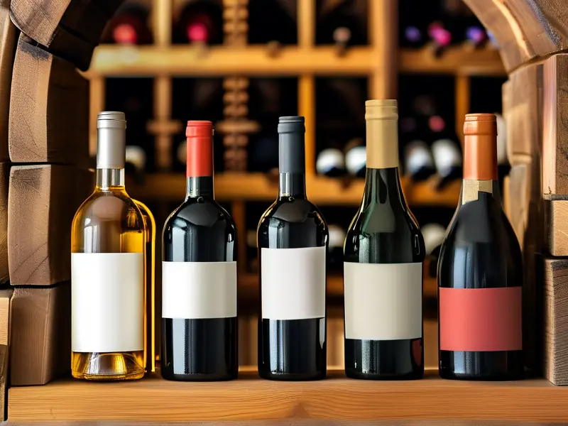 不同种类酒类储存展示图