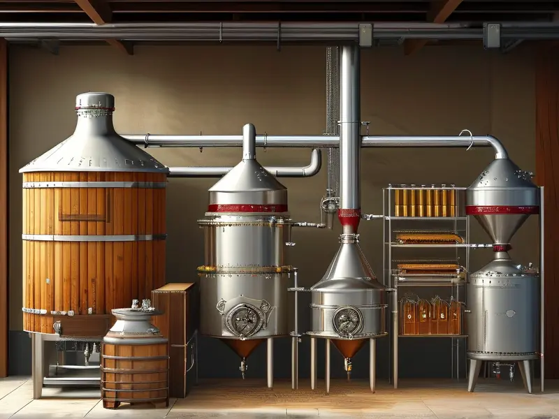 酿酒与烧酒工艺对比示意图