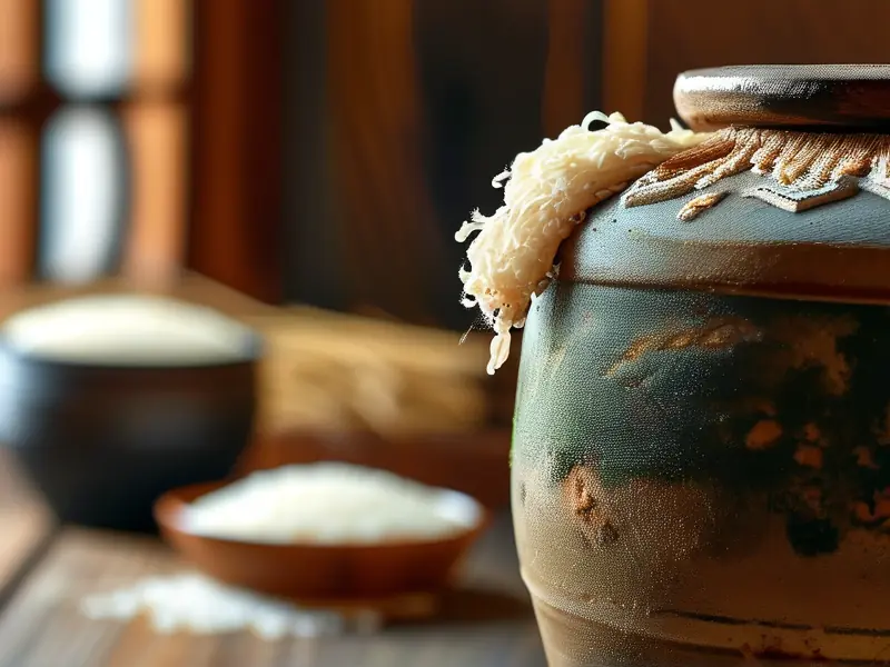 家庭自酿米酒发酵过程实拍图