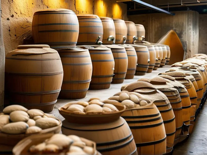 黄酒酿造过程实拍图