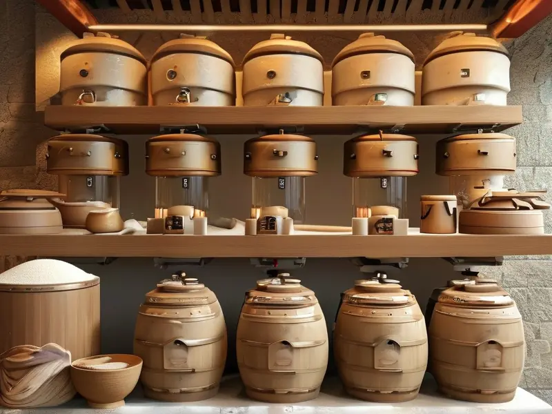 传统手工米酒酿制过程实拍图