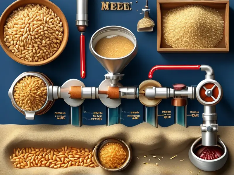酿制啤酒的工艺流程示意图