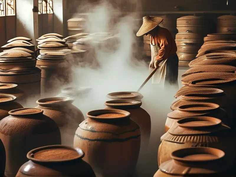 浓香型白酒传统酿造工艺现场展示