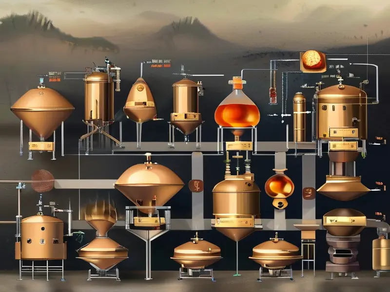 浓香型白酒酿造工艺流程示意图