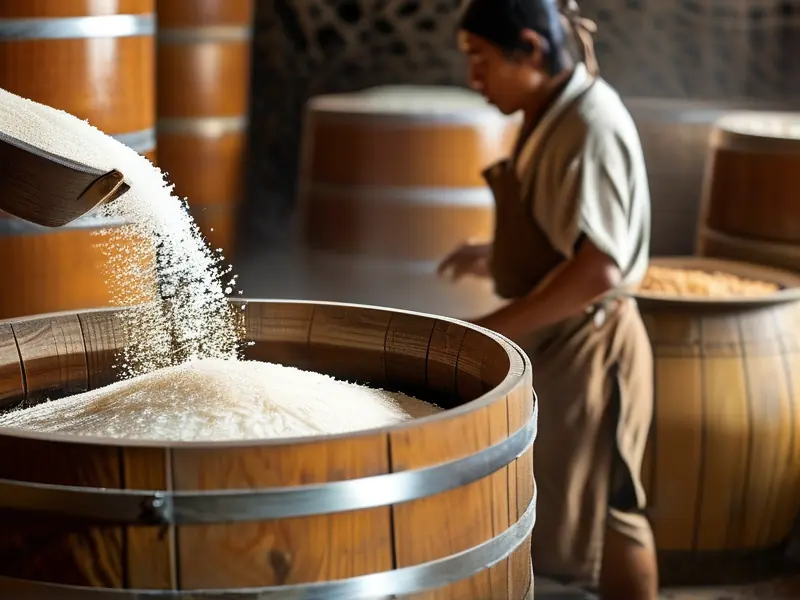 传统糯米酿酒工艺流程实拍图