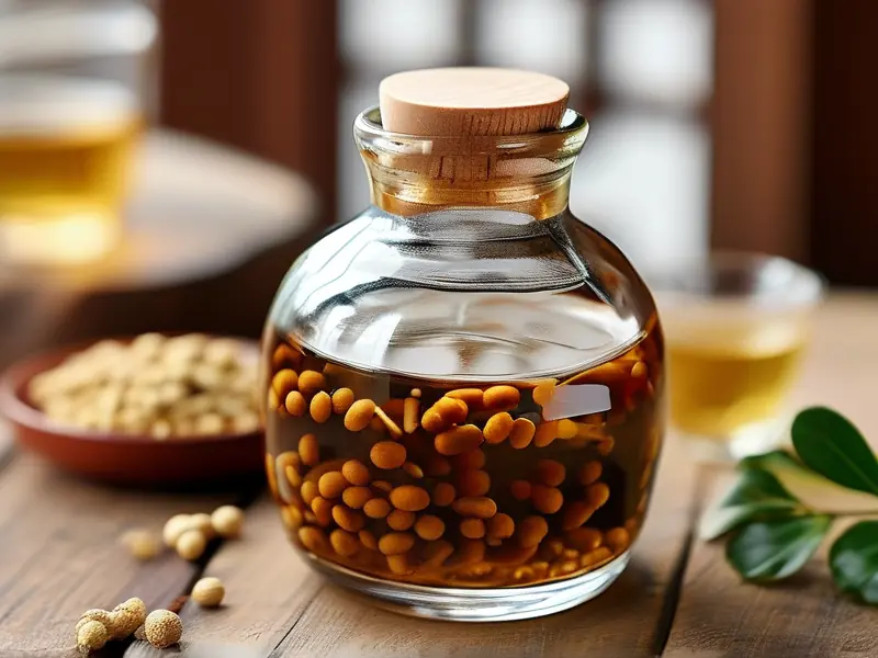 女贞子灵芝泡酒材料展示