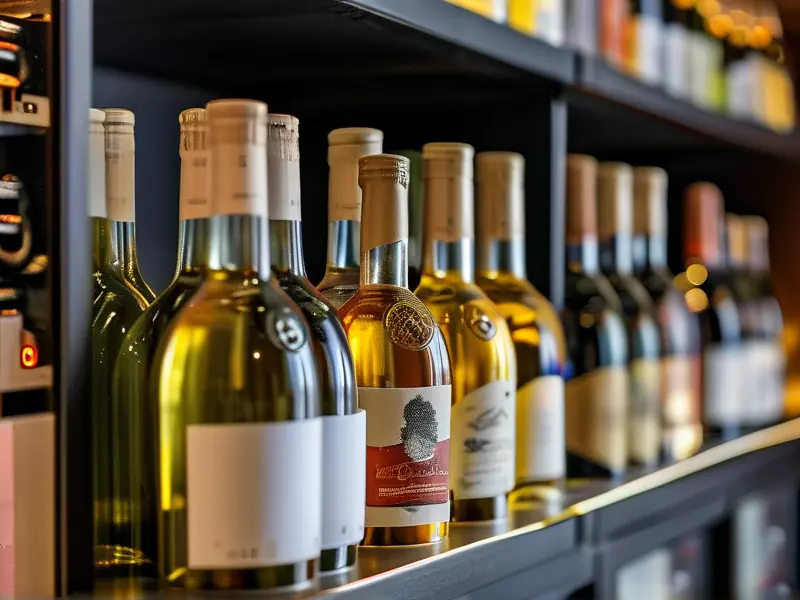 专业恒温环境储存的瓶装白酒展示