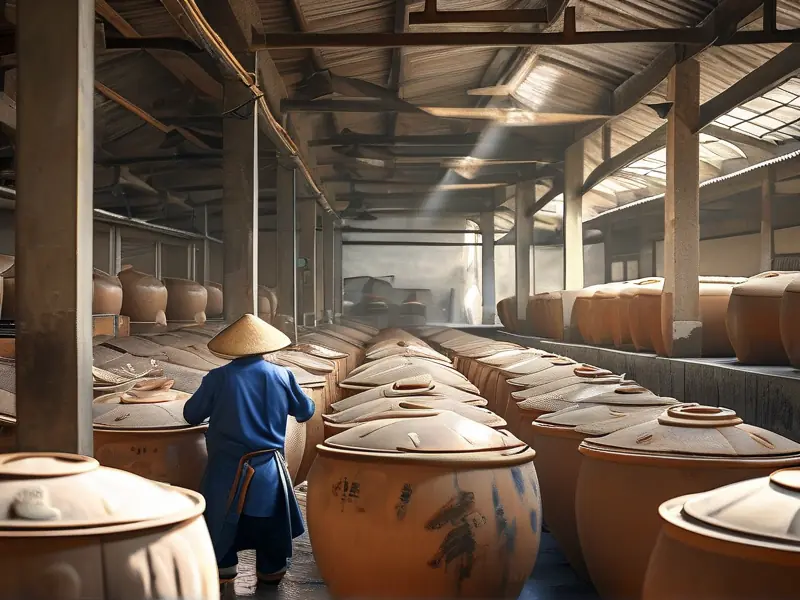 青花郎酒传统酿造工艺实景展示