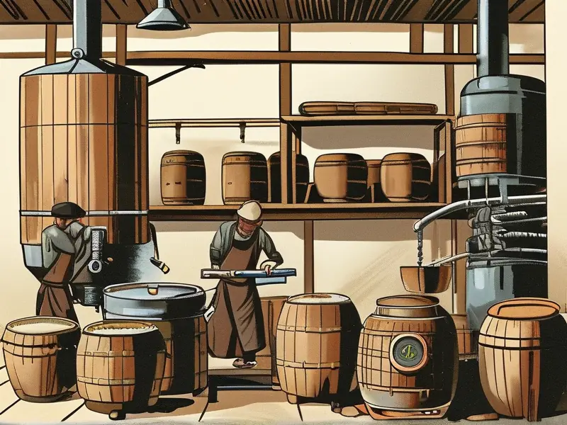 清酒酿造工艺流程展示图